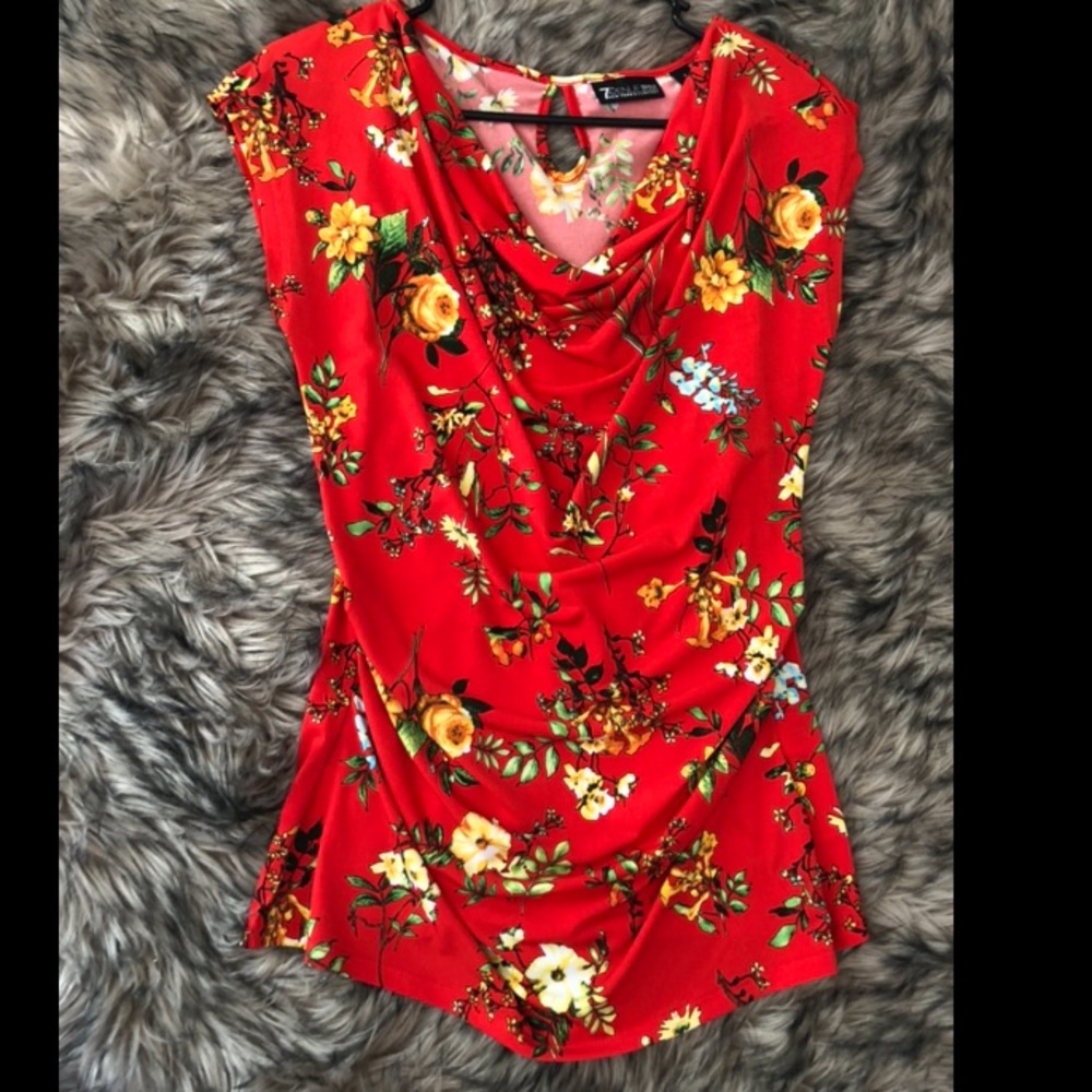 New York and Company Floral Shirt